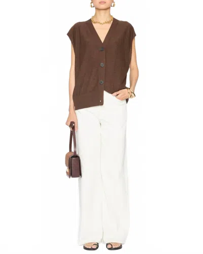 Apiece Apart Bardi Drippy Vest In Espresso In Brown
