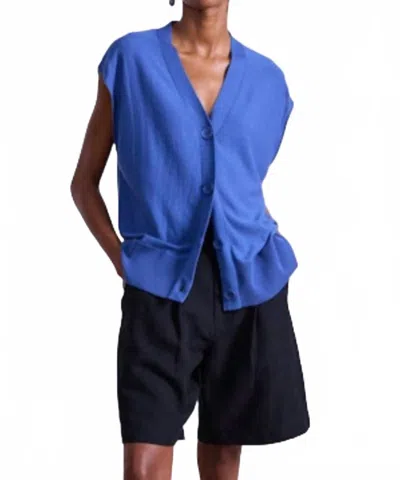 Apiece Apart Bardi Drippy Vest In Robin Blue