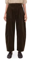 Apiece Apart Bari Crop Corduroy Trousers Carob In Brown
