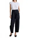 Apiece Apart Bari Crop Trouser In Black In Black