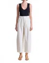 Apiece Apart Cropped Cybil Trouser In Cream In White