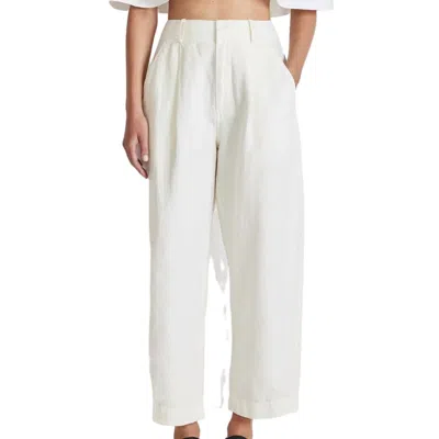 Apiece Apart Bari Crop Trouser In Cream In White