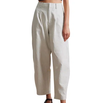 Apiece Apart Bari Crop Trouser In Flax In White