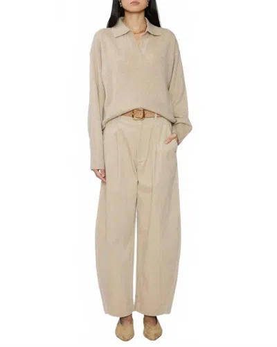 Apiece Apart Bari Crop Trouser In Sand Stone In Neutral