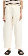 Apiece Apart Bari Crop Trousers Cream In Neutral