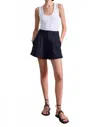 Apiece Apart Bari High Waist Shorts In Black In Blue