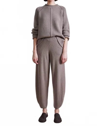 Apiece Apart Bari Knit Pant In Camel In Brown