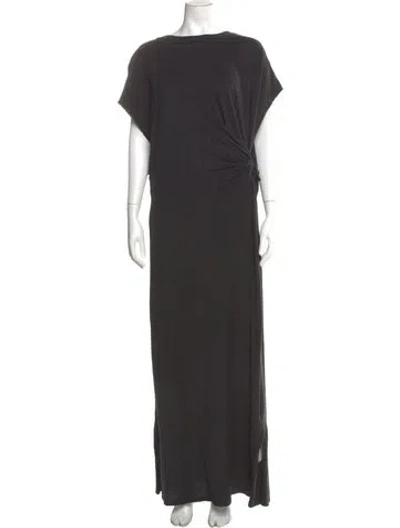 Pre-owned Apiece Apart Bateau Neckline Long Dress In Gray