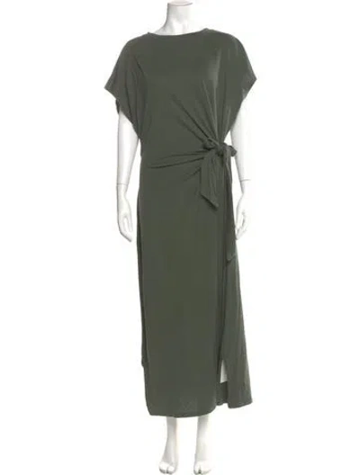 Pre-owned Apiece Apart Bateau Neckline Long Dress In Green