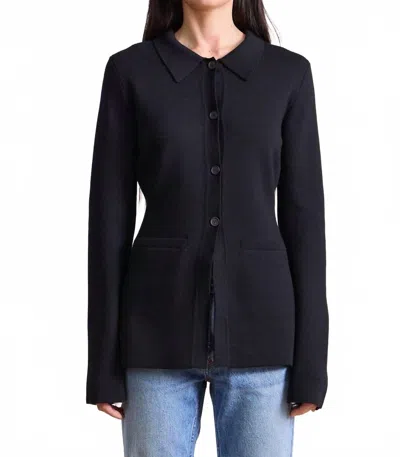 Apiece Apart Betti Knit Cardigan In Black