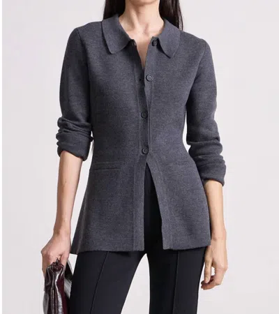 Apiece Apart Betti Knit Cardigan In Grey In Gray