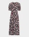 Apiece Apart Bettina Floral-print Cotton Poplin Maxi Dress In Garden Floral Midnig