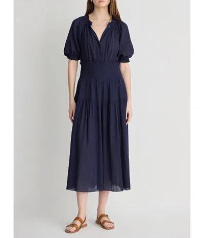 Apiece Apart Brijette Midi Dress In Navy In Blue