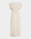 Apiece Apart Cap-sleeve Flax Linen Maxi Dress In Flax
