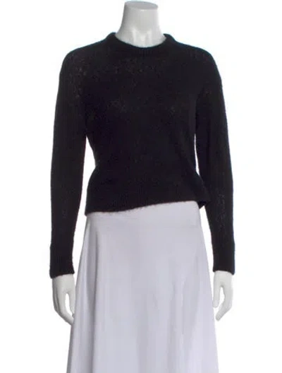 Pre-owned Apiece Apart Cashmere Crew Neck Sweater In Black