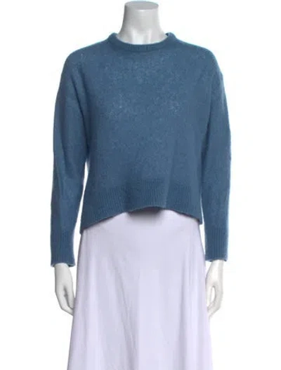 Pre-owned Apiece Apart Cashmere Crew Neck Sweater In Blue