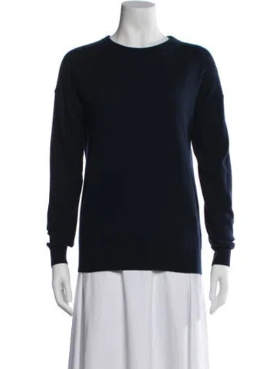 Pre-owned Apiece Apart Cashmere Crew Neck Sweater In Blue