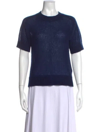 Pre-owned Apiece Apart Cashmere Crew Neck Sweater In Blue