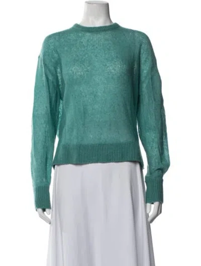 Pre-owned Apiece Apart Cashmere Crew Neck Sweater In Blue