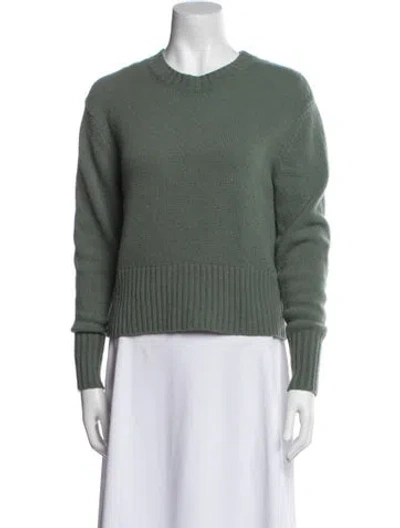 Pre-owned Apiece Apart Cashmere Crew Neck Sweater In Green