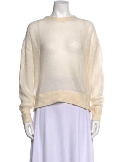 Pre-owned Apiece Apart Cashmere Crew Neck Sweater In Neutrals