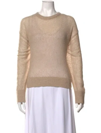 Pre-owned Apiece Apart Cashmere Crew Neck Sweater In Neutrals