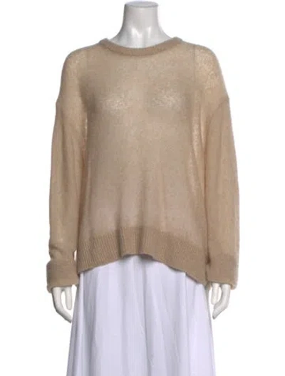 Pre-owned Apiece Apart Cashmere Crew Neck Sweater In Neutrals