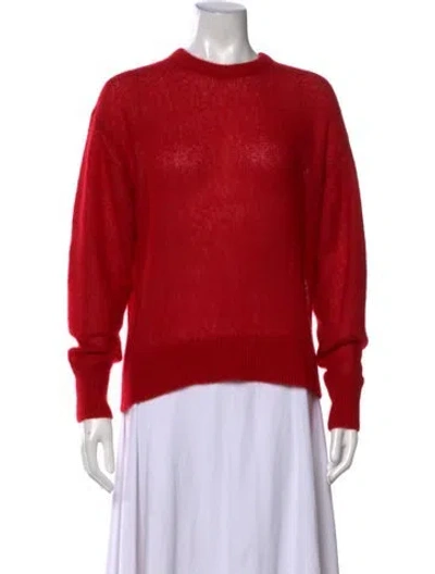 Pre-owned Apiece Apart Cashmere Crew Neck Sweater In Red