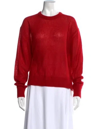 Pre-owned Apiece Apart Cashmere Crew Neck Sweater In Red