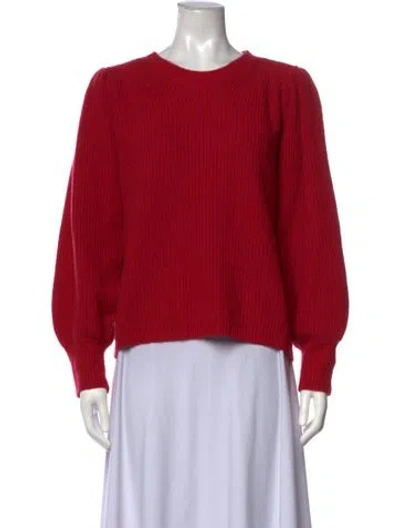 Pre-owned Apiece Apart Cashmere Crew Neck Sweater In Red