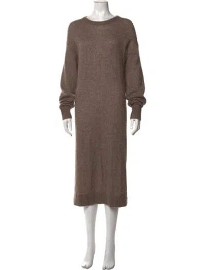 Pre-owned Apiece Apart Cashmere Midi Length Dress In Brown