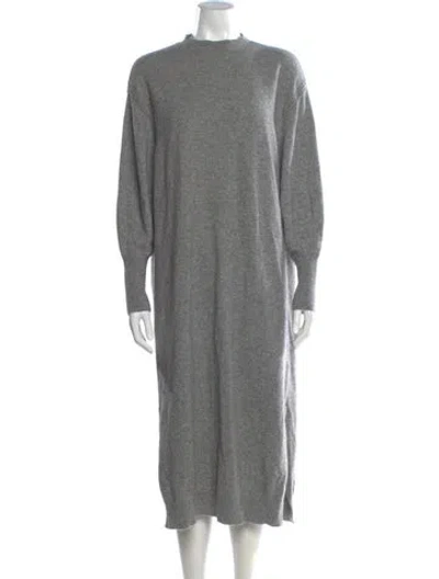 Pre-owned Apiece Apart Cashmere Midi Length Dress In Gray