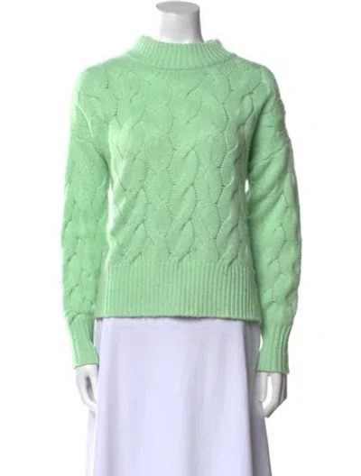 Pre-owned Apiece Apart Cashmere Mock Neck Sweater In Green