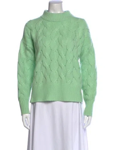 Pre-owned Apiece Apart Cashmere Mock Neck Top In Green