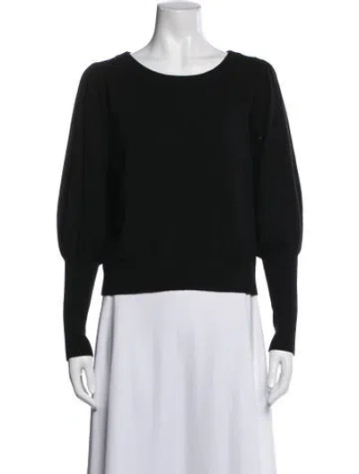 Pre-owned Apiece Apart Cashmere Scoop Neck Sweater In Black