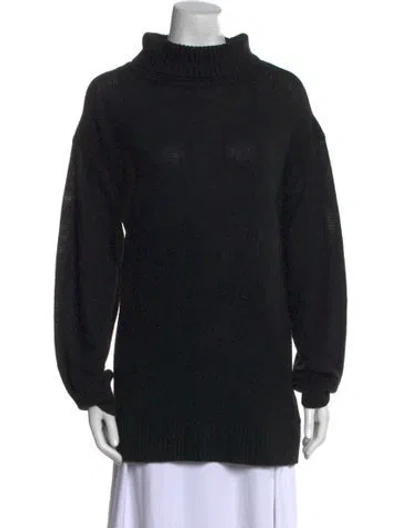 Pre-owned Apiece Apart Cashmere Turtleneck Sweater In Black