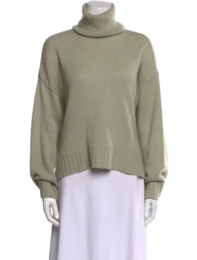 Pre-owned Apiece Apart Cashmere Turtleneck Sweater In Green
