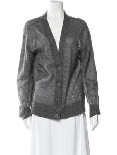 Pre-owned Apiece Apart Cashmere V-neck Sweater In Gray