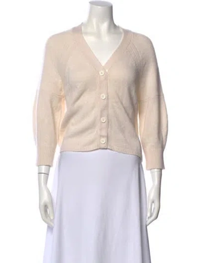 Pre-owned Apiece Apart Cashmere V-neck Sweater In Neutral
