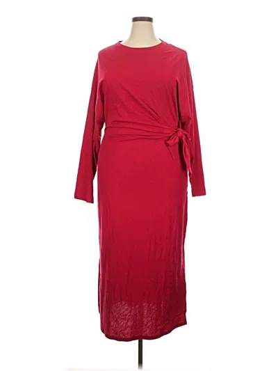 Pre-owned Apiece Apart Casual Dress In Burgundy