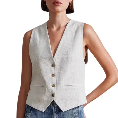 Apiece Apart Cecilia Vest In Flax In White