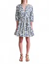 Apiece Apart Cefalu Mini Dress In Alina Floral Cream In Multi