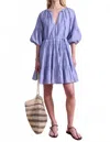 Apiece Apart Cefalu Mini Dress In English Manor In Blue