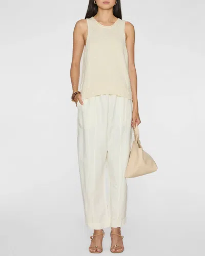 Apiece Apart Chiesa Crewneck Vest In Cream In White