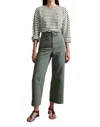 Apiece Apart Chino Merida Crop Pants In Thyme In Green