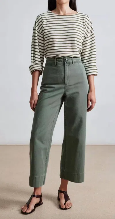 Apiece Apart Chino Merida Pant In Thyme In Green
