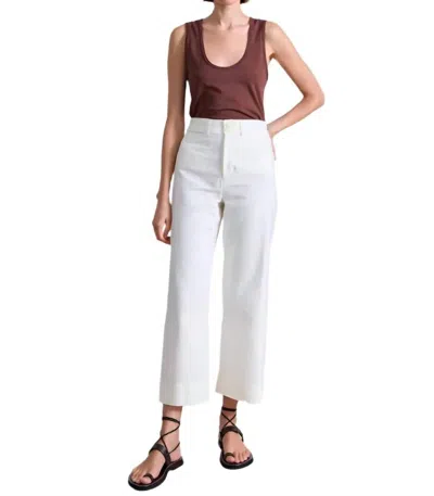 Apiece Apart Classic Merida High-rise Pants In Cream