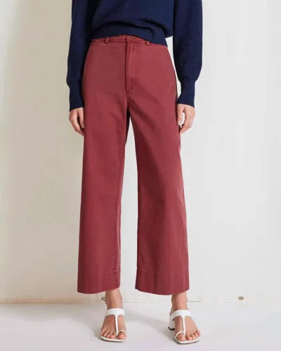 Apiece Apart Classic Merida Pant In Deep Rust In Burgundy