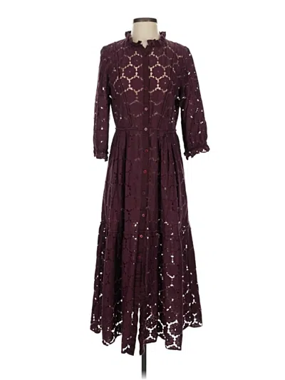 Pre-owned Apiece Apart Cocktail Dress In Burgundy