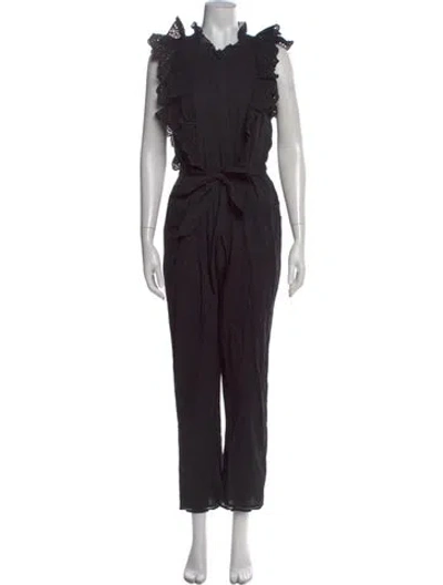 Pre-owned Apiece Apart Cowl Neck Jumpsuit In Black